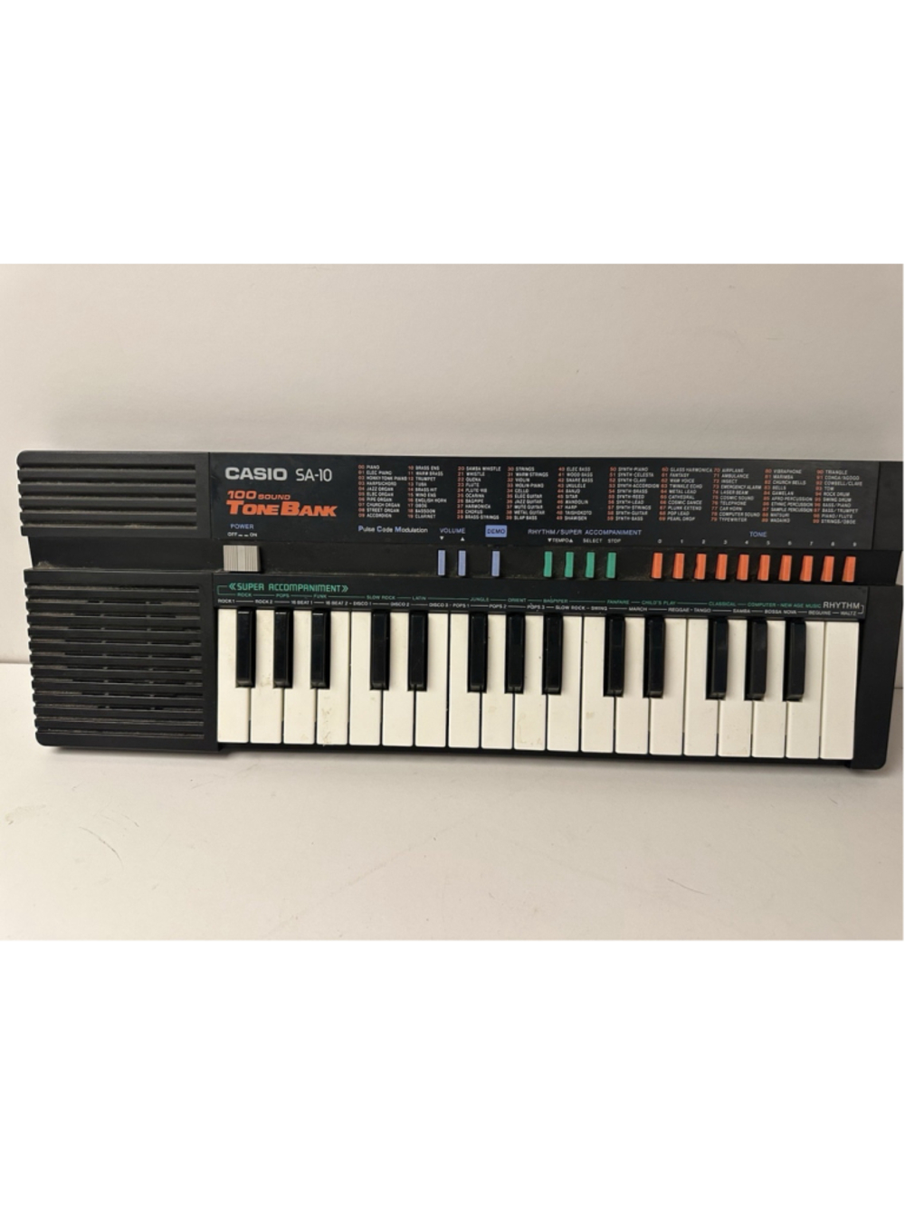 Vintage Casio SA-10 Tone Bank Mini Keyboard 32 Key Synthesizer Lofi Circuit Bend